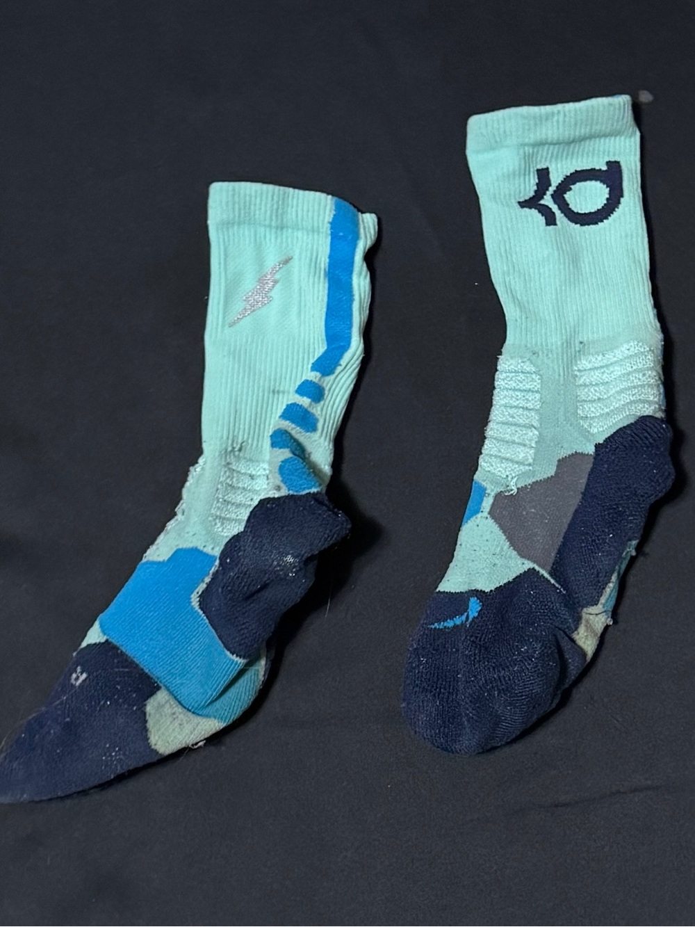 KD Nike elite socks Teal and Navy